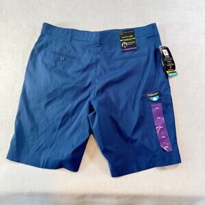 Golf Shorts PGA Tour Motionflux 360 Men W36 Stretch Blue Herringbone NEW w/ Tags